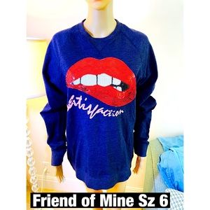 Friend of Mine,‎ Rare Sequined Sweatshirt Sz 6 Oversized.